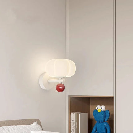 Nordic Pumpkin Wall Lamp with Sculptural Glass Shade | Soft Illumination for Contemporary Living Spaces