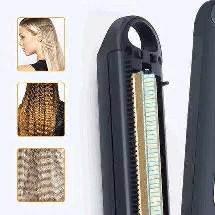 Volume-Boost Hair Crimper with Adjustable Temperature | Versatile Tool for Effortless Waves