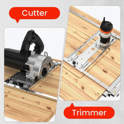 Adjustable Woodworking Cutting Guide for Circular Saw with Quick-Lock System | Accurate Cuts for All Materials