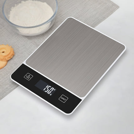 Digital Kitchen Scale with Stainless Steel Surface for Precise Food Weighing | 22 lb Capacity for Cooking and Baking