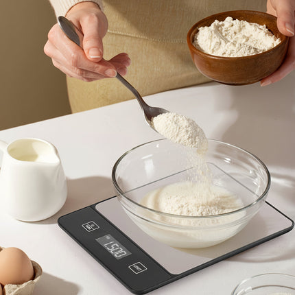 Digital Kitchen Scale with Stainless Steel Surface for Precise Food Weighing | 22 lb Capacity for Cooking and Baking