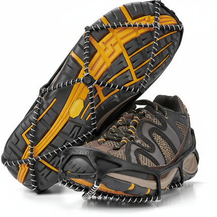 Ice Cleats for Shoes with Steel Coil Traction | Anti-Slip Grips for Winter Safety on Ice and Snow