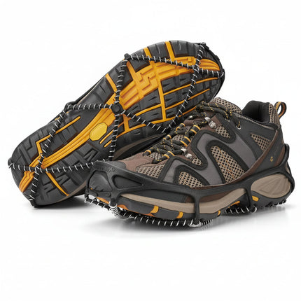 Ice Cleats for Shoes with Steel Coil Traction | Anti-Slip Grips for Winter Safety on Ice and Snow