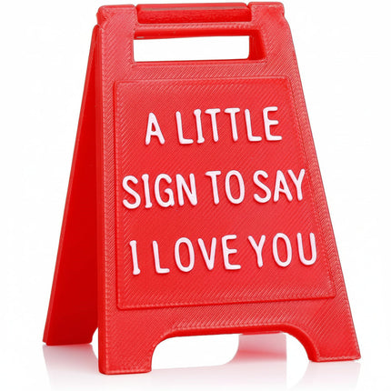 Romantic Table Sign with Clear Love Message | Durable Home Decor for Sweet Sentiments