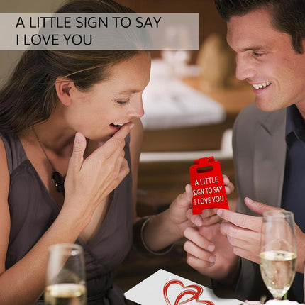 Romantic Table Sign with Clear Love Message | Durable Home Decor for Sweet Sentiments