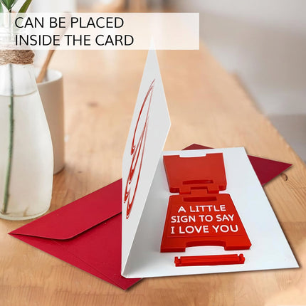 Romantic Table Sign with Clear Love Message | Durable Home Decor for Sweet Sentiments