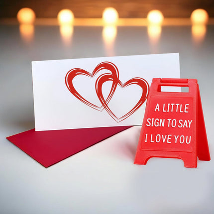 Romantic Table Sign with Clear Love Message | Durable Home Decor for Sweet Sentiments