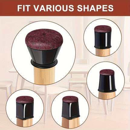 Silicone Chair Leg Floor Protectors for Scratch-Free Floors | Durable Caps for Noise Reduction and Easy Movement