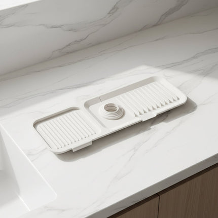 Silicone Sink Mat with Self-Draining Design | Water-Resistant Drip Catcher for Clean Countertops