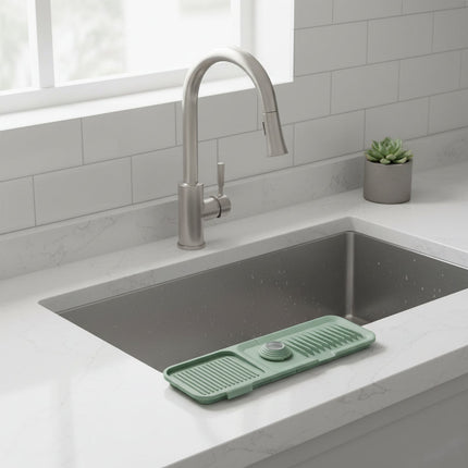 Silicone Sink Mat with Self-Draining Design | Water-Resistant Drip Catcher for Clean Countertops