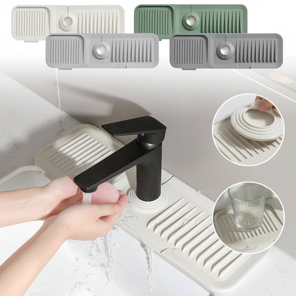 Silicone Sink Mat with Self-Draining Design | Water-Resistant Drip Catcher for Clean Countertops
