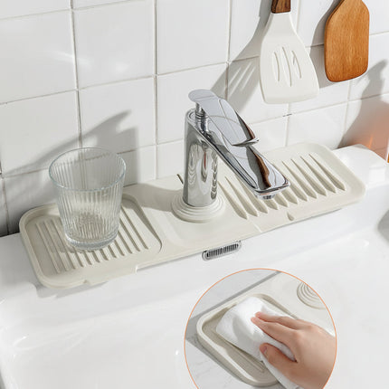 Silicone Sink Mat with Self-Draining Design | Water-Resistant Drip Catcher for Clean Countertops