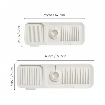 Silicone Sink Mat with Self-Draining Design | Water-Resistant Drip Catcher for Clean Countertops