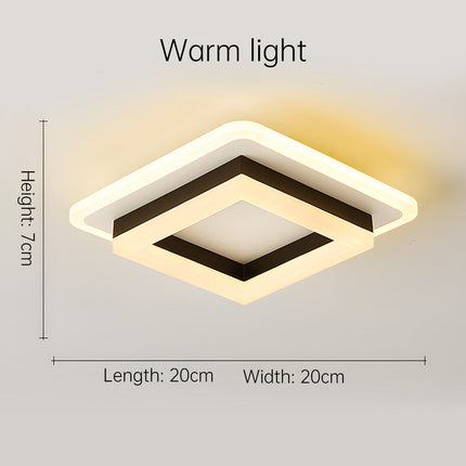Square LED Ceiling Light with 24W Brightness | Modern Flush Mount for Hallways and Bedrooms