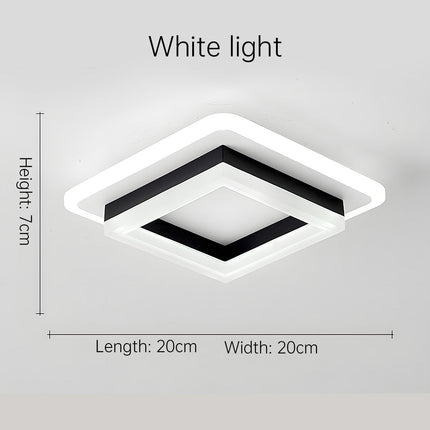 Square LED Ceiling Light with 24W Brightness | Modern Flush Mount for Hallways and Bedrooms