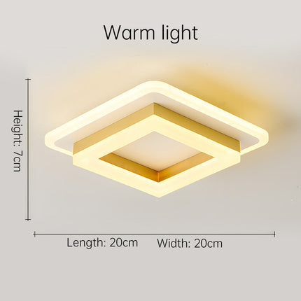 Square LED Ceiling Light with 24W Brightness | Modern Flush Mount for Hallways and Bedrooms