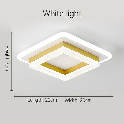 Square LED Ceiling Light with 24W Brightness | Modern Flush Mount for Hallways and Bedrooms