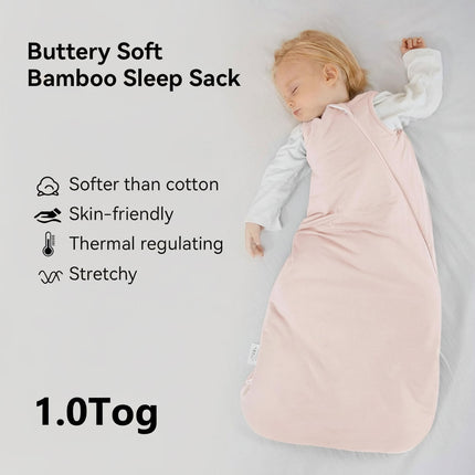 Bamboo Baby Sleep Sack with Two-Way Zipper | Breathable Wearable Blanket for Comfortable and Safe Sleep