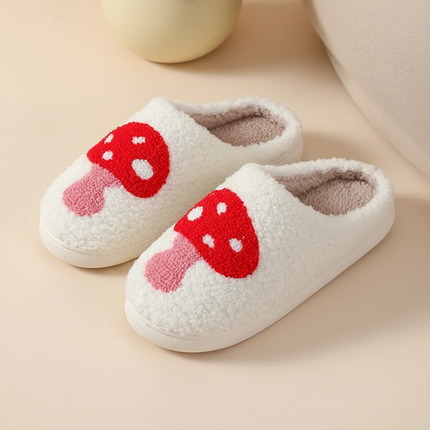Memory Foam Slippers for Women with Heart Print | Cozy Indoor-Outdoor Footwear for Comfort and Warmth