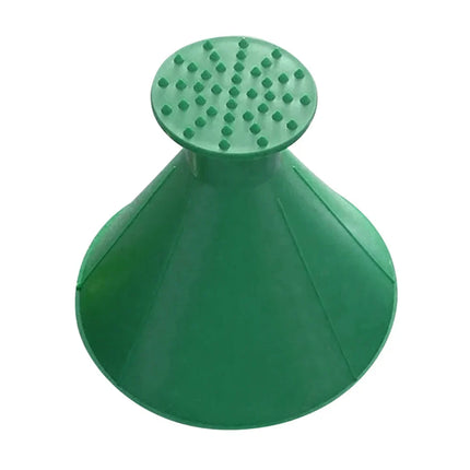 Round Car Ice Scraper with Ice Breaker Spikes, Cone Grip Windshield Snow Scraper for Gloved Hands, 4 Winter Colors