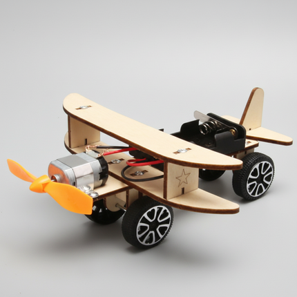 Wooden DIY STEM Car Building Kit for Kids with Natural Wood Pieces | Creative Learning and Problem Solving Activity