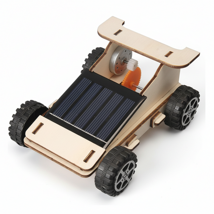 Wooden DIY STEM Car Building Kit for Kids with Natural Wood Pieces | Creative Learning and Problem Solving Activity