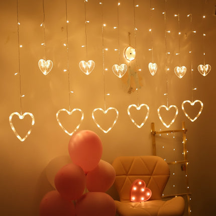 LED Heart String Lights for Indoor Decoration with Battery Power | Romantic Warm Glow for Bedrooms and Parties