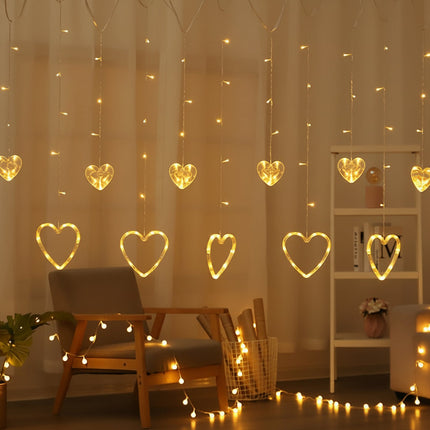 LED Heart String Lights for Indoor Decoration with Battery Power | Romantic Warm Glow for Bedrooms and Parties