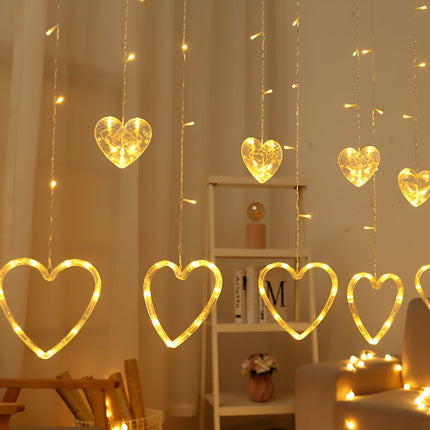 LED Heart String Lights for Indoor Decoration with Battery Power | Romantic Warm Glow for Bedrooms and Parties