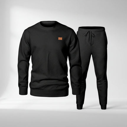 Men's Casual Crew Neck Sweatshirt with Slight Stretch | Comfortable Pullover for Spring and Fall Wear