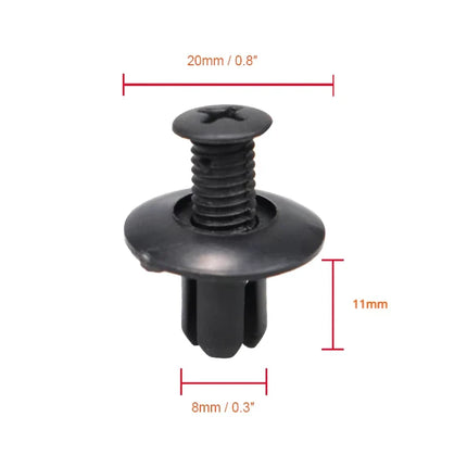 Multipurpose Car Fastener Clips Set with Durable Design | 100-Pack for Easy Organization
