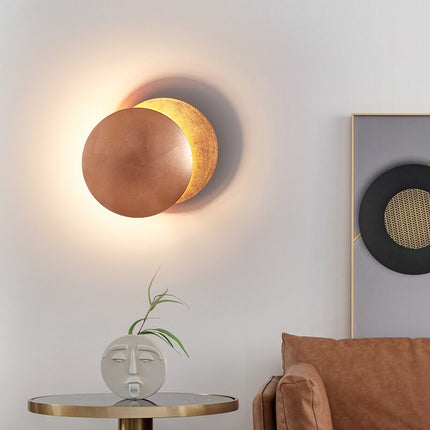 Modern Celestial Wall Light with Overlapping Discs | Artistic LED Sconce for Warm Ambient Illumination