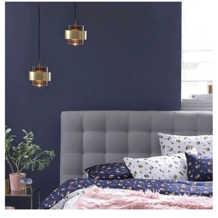 Nordic Glass Pendant Light with Adjustable Height | Modern Brass & Smoked Glass for Soft Ambient Glow
