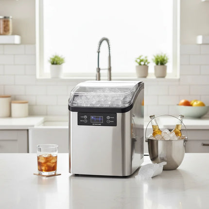 Countertop Ice Maker Machine with Large Capacity for Fast Fresh Ice | Perfect for Home and Office Use
