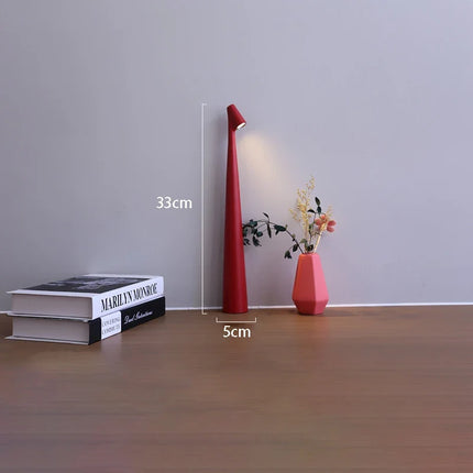 LED Table Lamp with Touch Dimming & USB Rechargeable Battery | Modern Minimalist Lighting for Home Decor