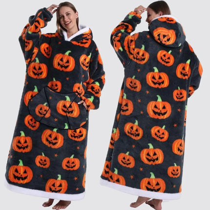 Oversized Blanket Hoodie with Large Hood | Comfortable Wearable Blanket for Home and Outdoor Relaxation