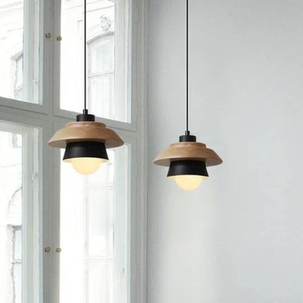 Nordic Wood Pendant Light with Warm Diffused Glow | Playful Macaron Design for Modern Home Decor