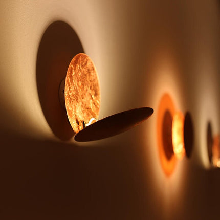 Modern Celestial Wall Light with Overlapping Discs | Artistic LED Sconce for Warm Ambient Illumination