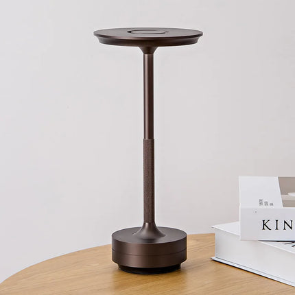 Rechargeable LED Table Lamp with Touch Control Dimming | Elegant Aluminium Design for Warm Ambient Light