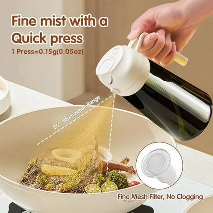 Glass Oil Dispenser Bottle with Easy Control Sprayer | Versatile Kitchen Tool for Olive Oil, Vinegar, and Sauces