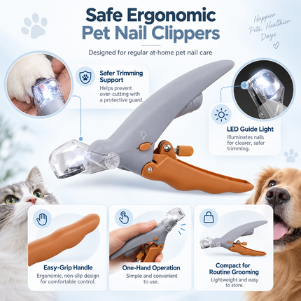 Dog Nail Clippers with LED Light, Pet Nail Clippers with Quick Sensor, Dog Claw Clippers for Safe Trimming_04