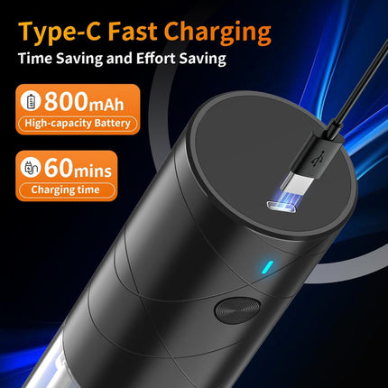 Electric Salt Pepper Grinder with Rechargeable LED Light | One-Handed Operation for Adjustable Spice Texture