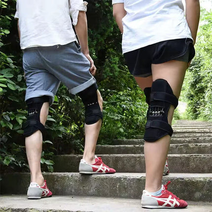 Spring Loaded Knee Brace for Stairs and Walking, Shock Absorbing Knee Support for Hiking, Unisex
