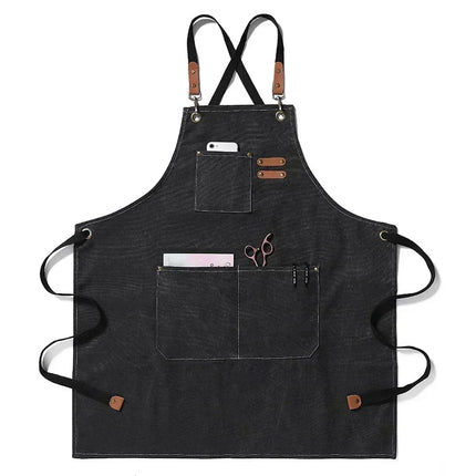 Durable Canvas Kitchen Apron with Adjustable Fit | Unisex Workwear for Chefs and Baristas