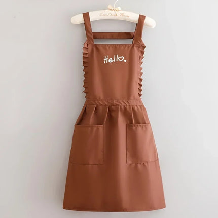 Waterproof Work Apron with Princess Style Design | Floral Print for Restaurants and Gardening