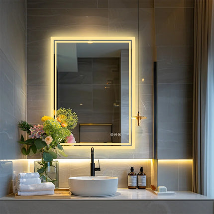 LED Bathroom Mirror with Dimmable Lighting & Anti-Fog Function | Frameless Design for Modern Bathrooms