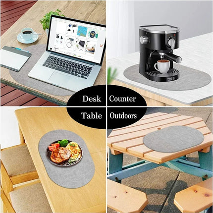 Oval Faux Leather Placemats with Heat Resistance & Non-Slip Surface | Stylish Table Protectors for Dining and Coffee Tables
