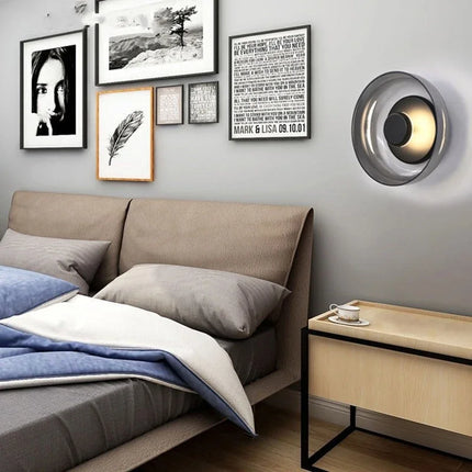 Nordic Glass LED Wall Sconce with Elegant Round Design | Soft Warm Light for Ambient Illumination