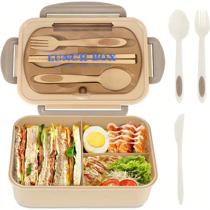 Bento Lunch Box with 4 Compartments & Leak-Proof Seal | 1200 ml for Work, School & Travel