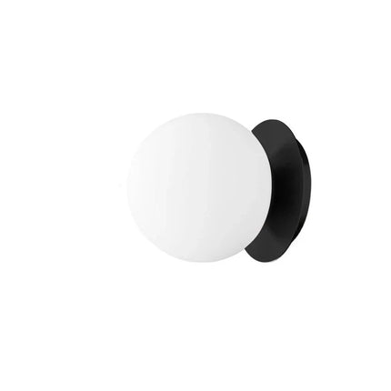Nordic Globe Glass Wall Lamp with Opal Shade | Minimalist Lighting for Bathrooms and Bedrooms